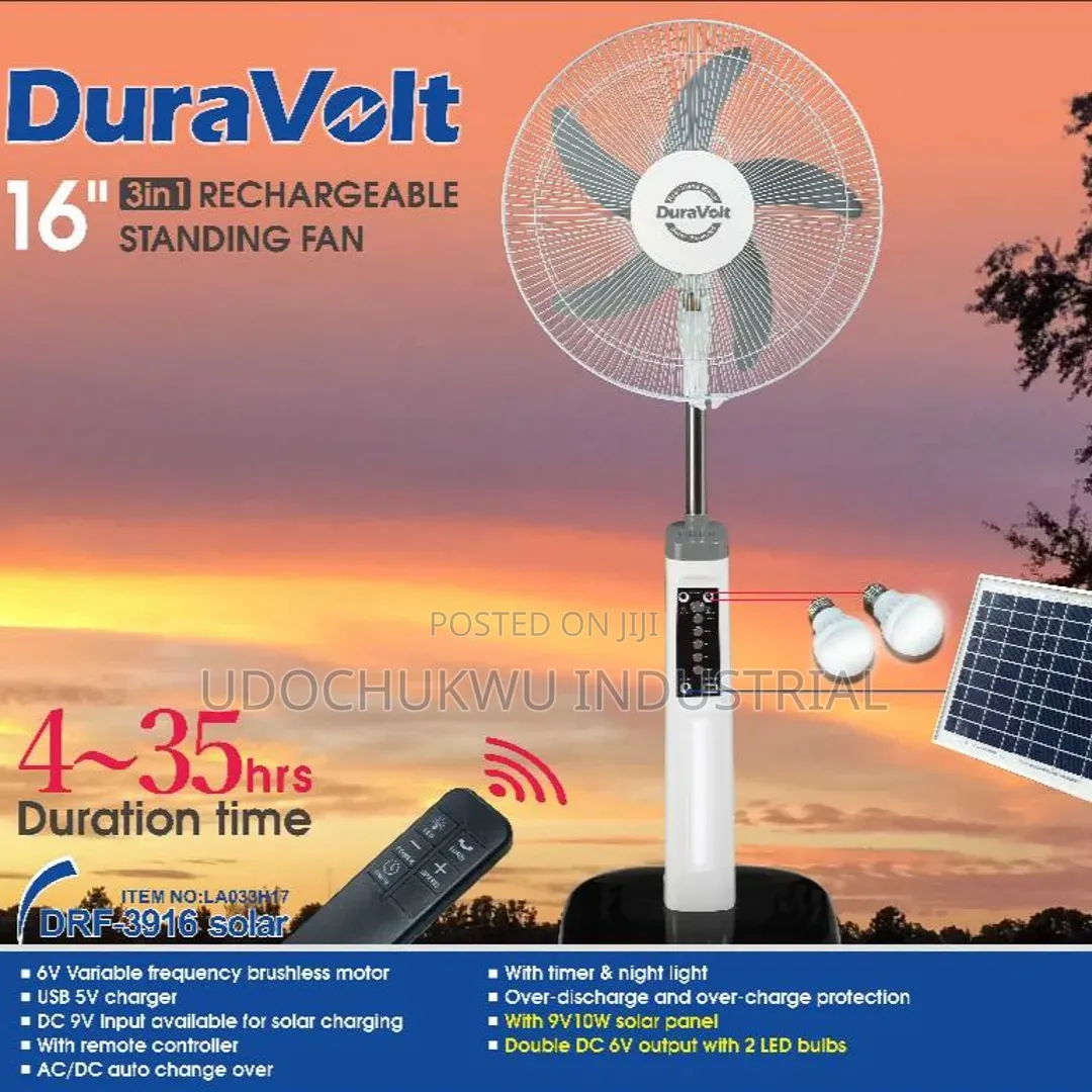 16" Rechargeable Standing Fan