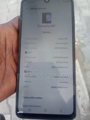 New Samsung Galaxy A07 4G 128 GB Black