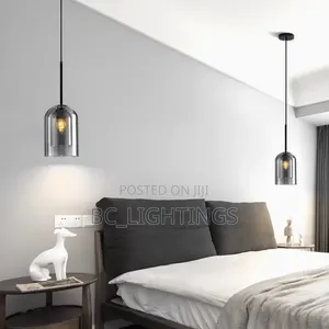Modern Glass Pendant Light Bedroom Bedside Hanging Lamp Kitchen