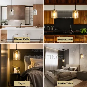Modern Glass Pendant Light Bedroom Bedside Hanging Lamp Kitchen