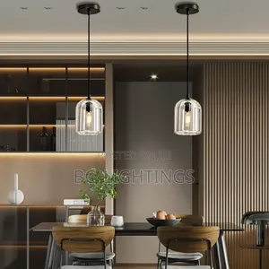 Modern Glass Pendant Light Bedroom Bedside Hanging Lamp Kitchen