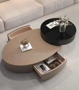Magic Center Table, Rotating Top, Built-in Storage