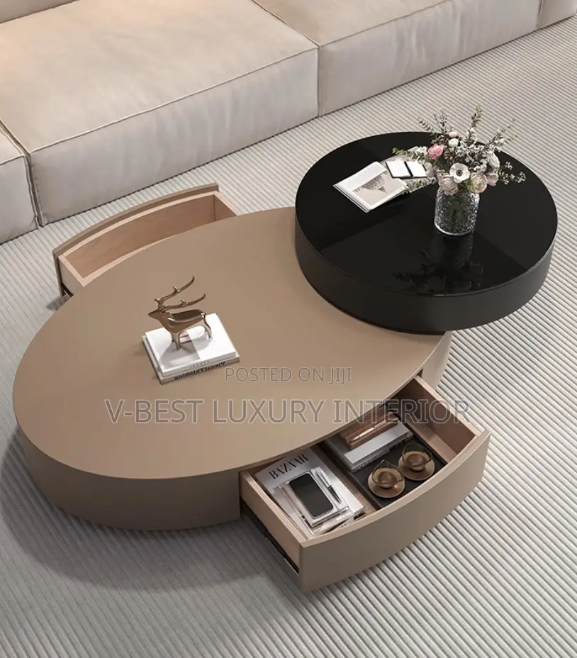 Magic Center Table, Rotating Top, Built-in Storage