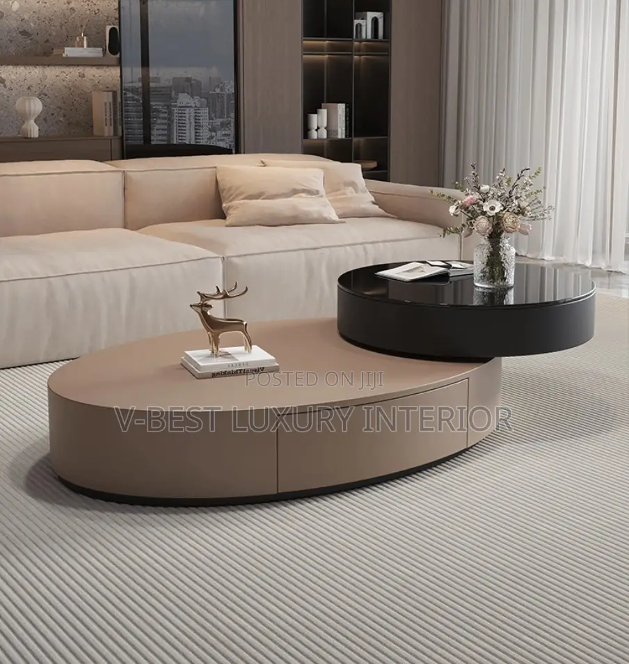 Magic Center Table, Rotating Top, Built-in Storage