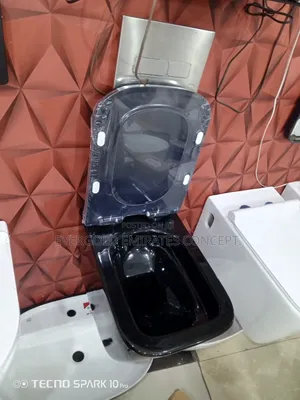 Black Glose Concealed Water Closet With Complete Accessories