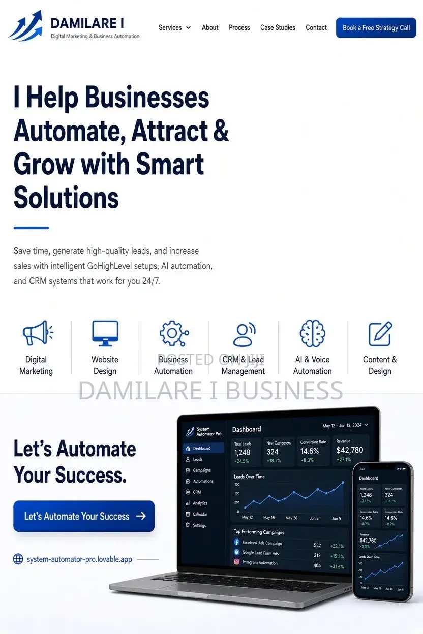 Digital Marketing, Website Design & Business Automation Services