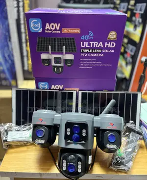 UBOX 4G Ultra HD Triple Lens Solar PTZ Camera,
