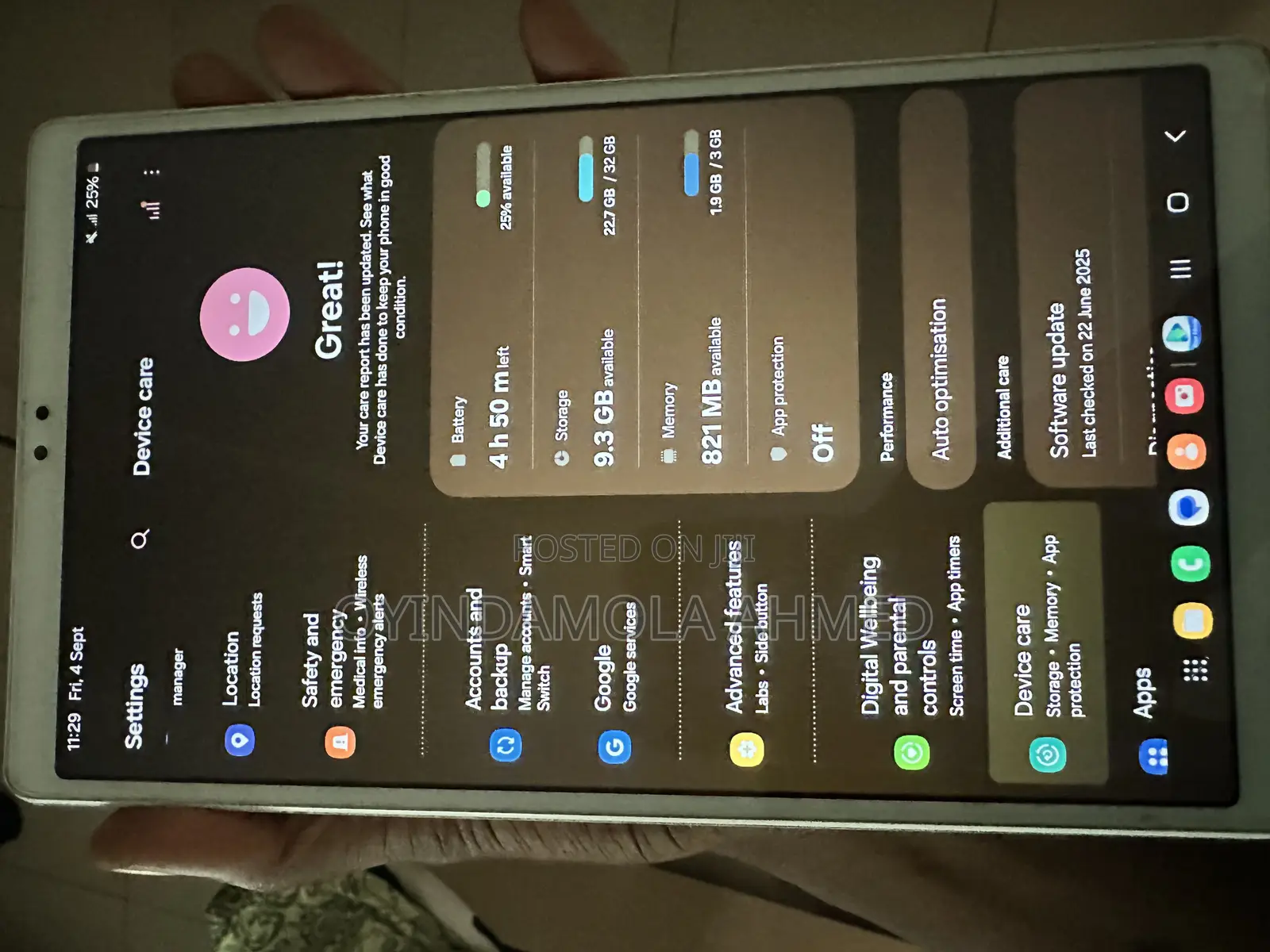 Samsung Galaxy Tab A7 Lite 4 GB Silver