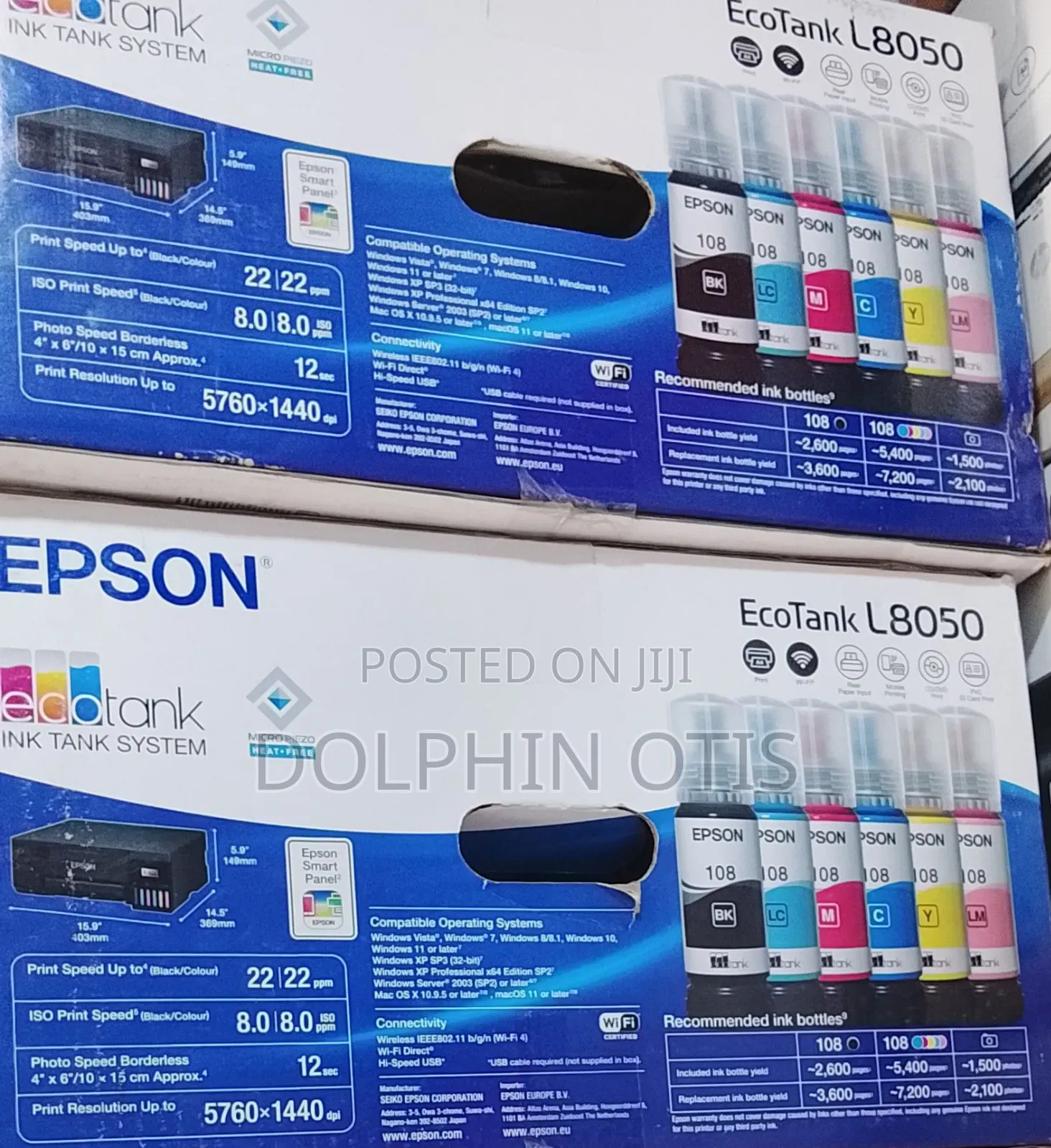 Epson Ecotank L8050 Printer