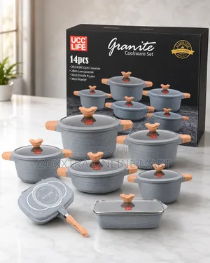 UCC Life 14-Piece Granite Non-Stick Cookware Set