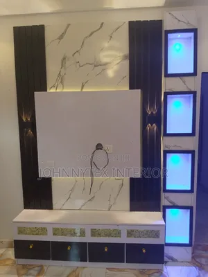 Sky Blue Light TV Console
