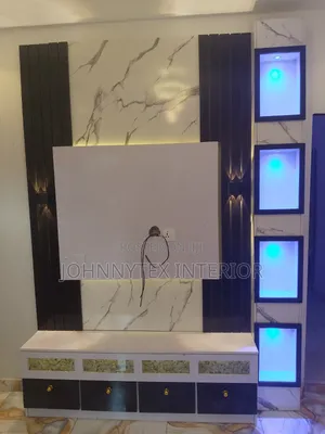 Sky Blue Light TV Console