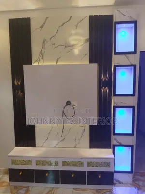 Sky Blue Light TV Console