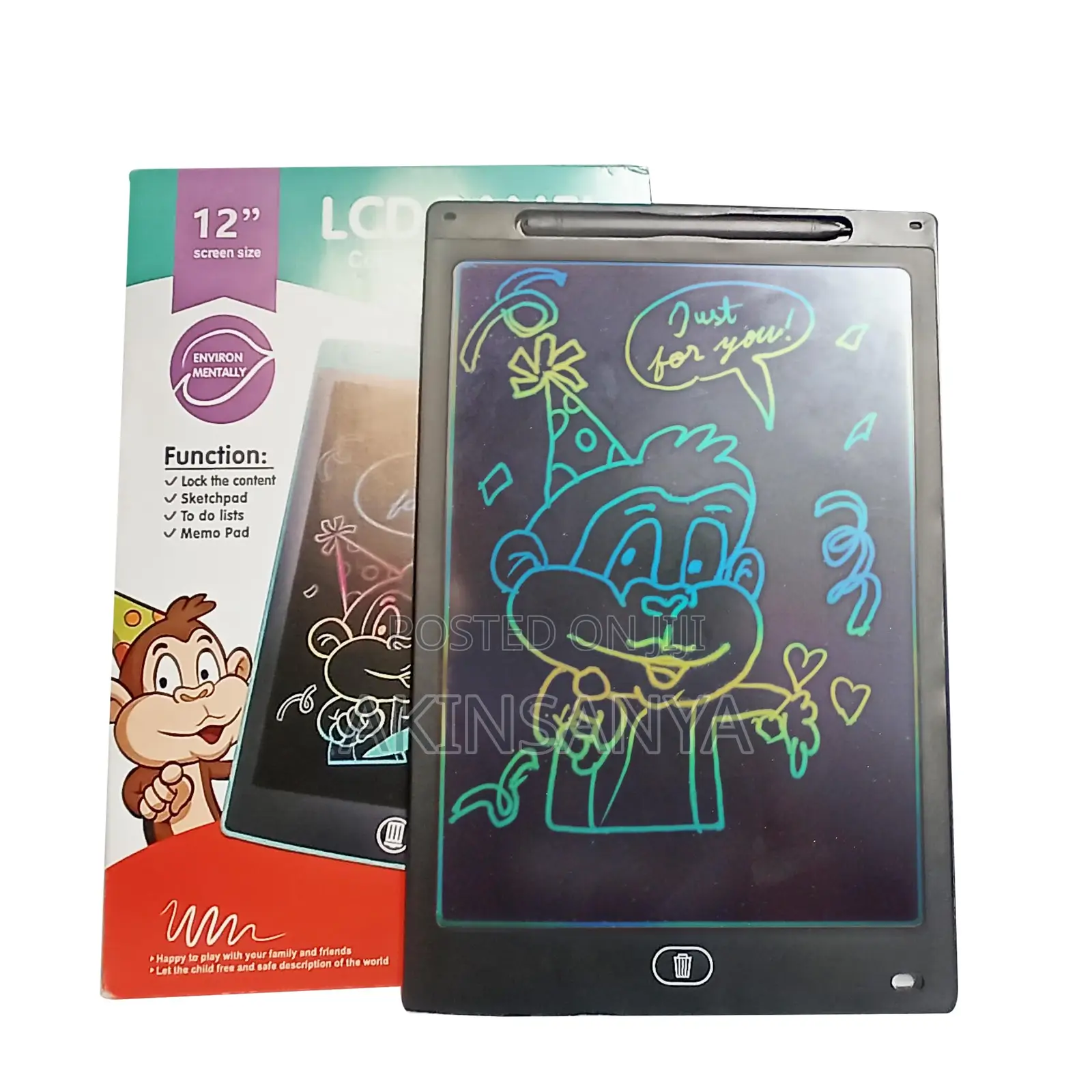 12" LCD Panel Colorful Writing Tablet for Creativity and Note-Taking