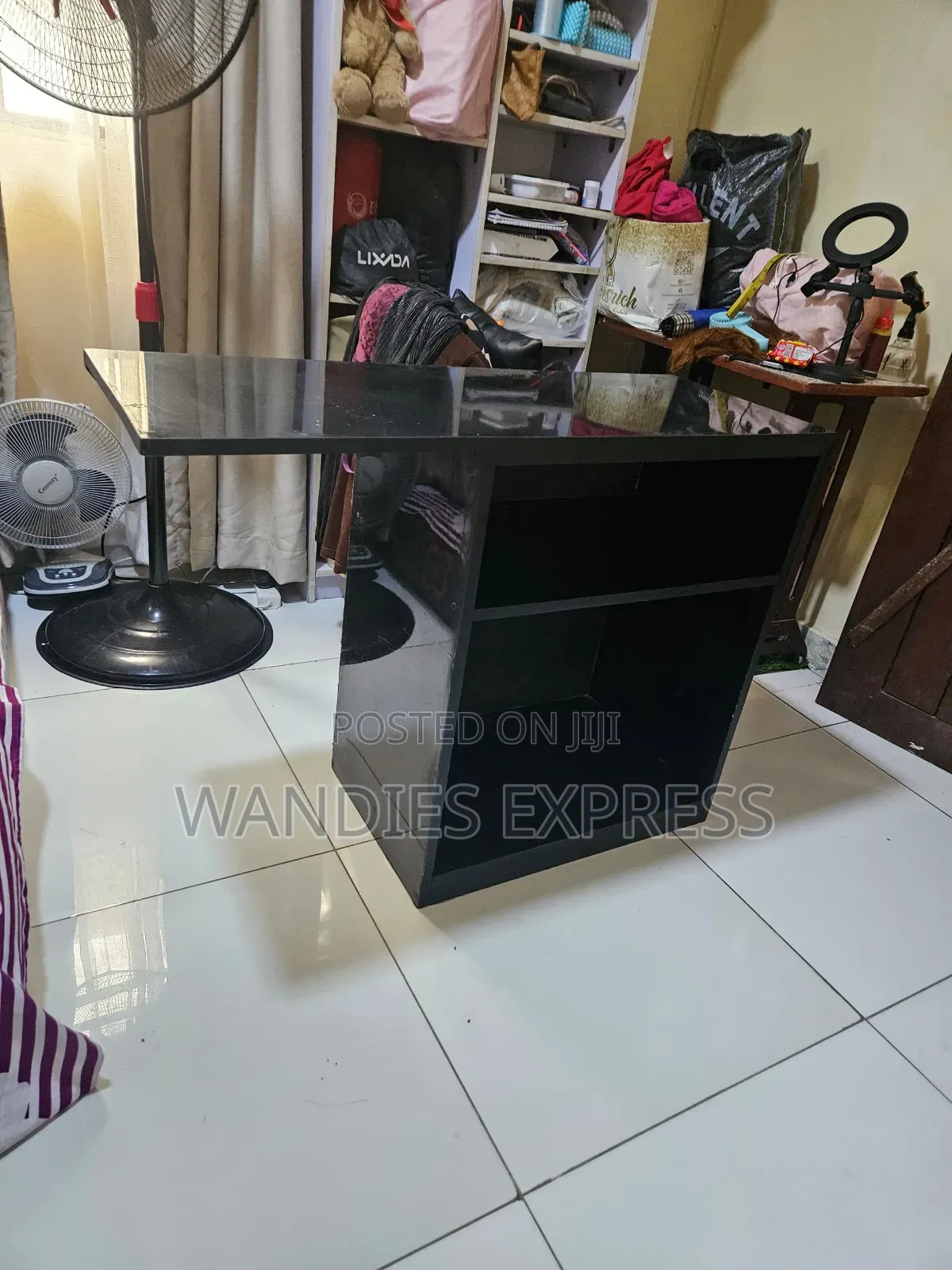 Black MDF Storage Cabinet