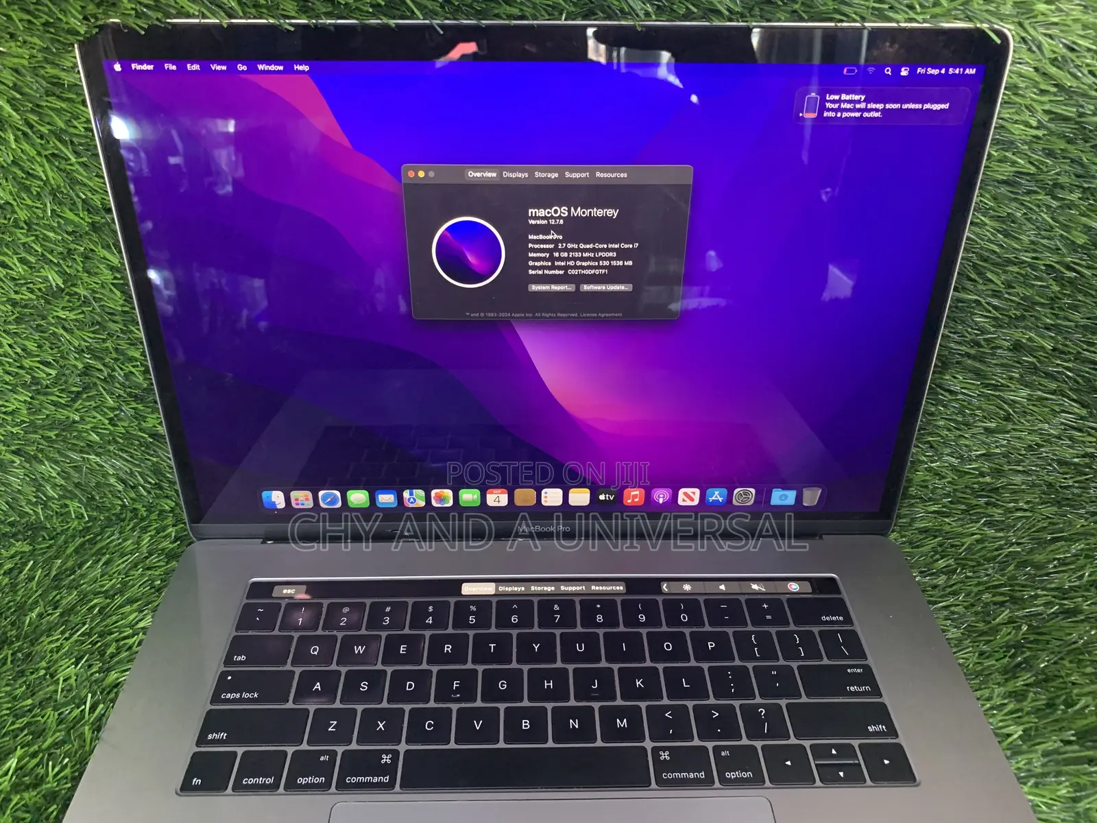 Laptop Apple MacBook Pro 2016 16GB Intel Core i7 SSD 512GB