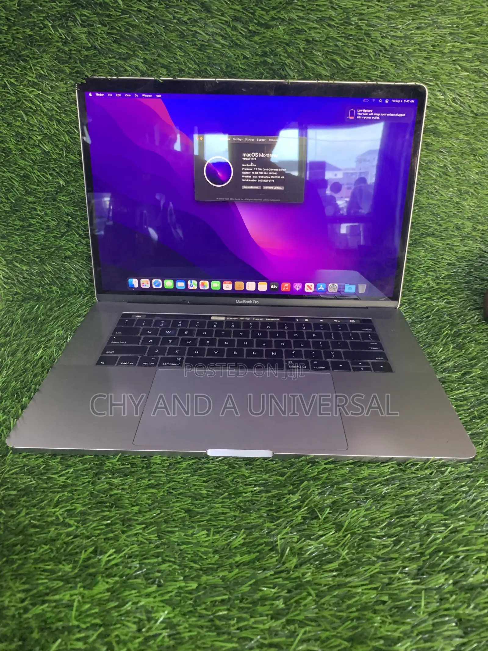 Laptop Apple MacBook Pro 2016 16GB Intel Core i7 SSD 512GB