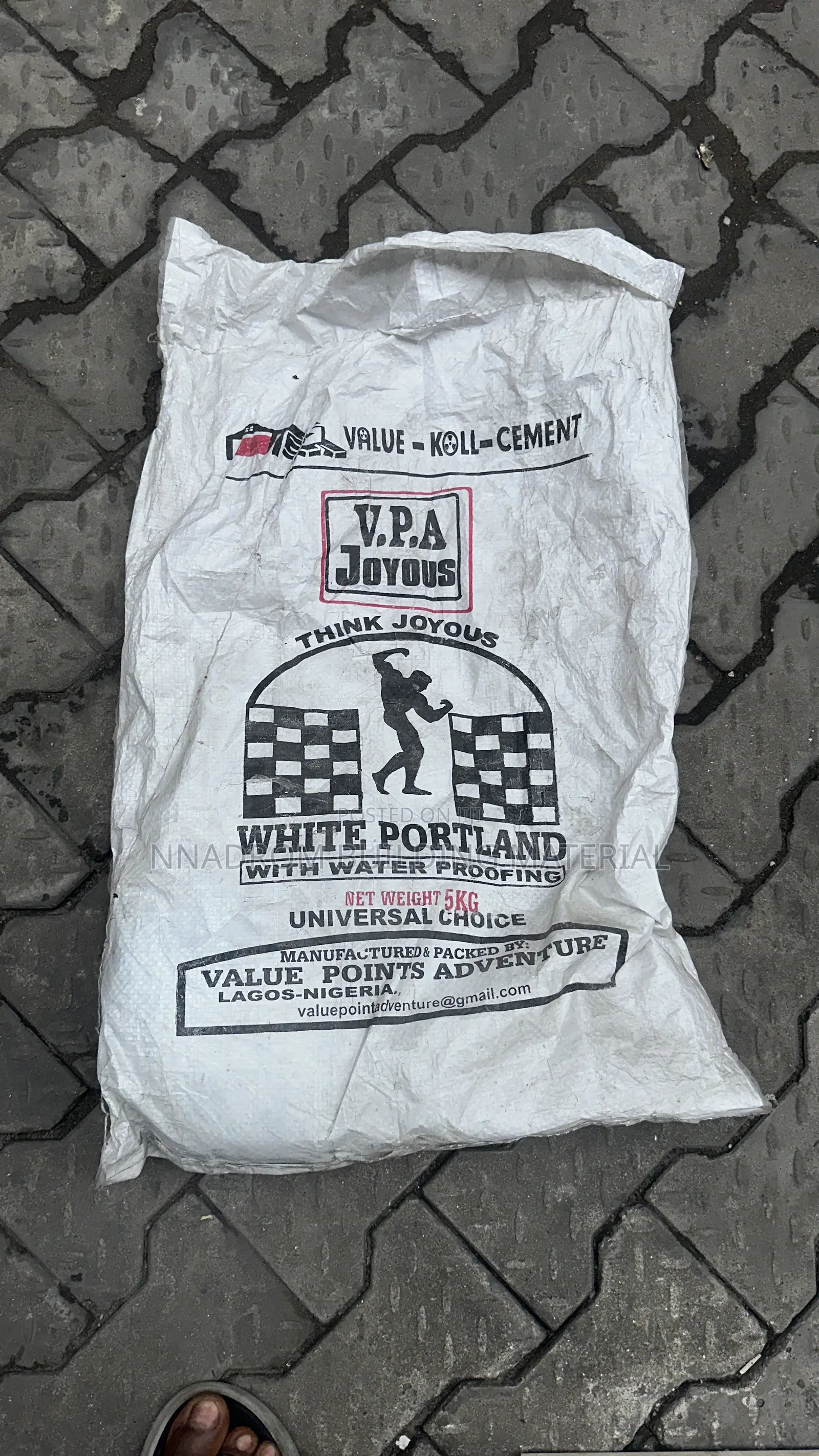 25kg VPA Joyous White Cement