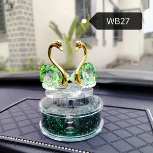 Car Decoration Solar Spin Swan Can Turn When See Sun Home Decoration