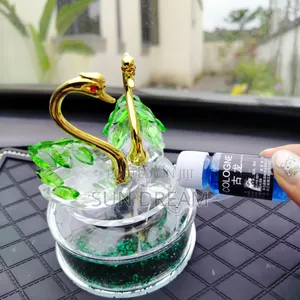 Car Decoration Solar Spin Swan Can Turn When See Sun Home Decoration