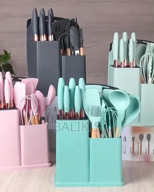 Silicone Kitchen Utensils Set With Holder