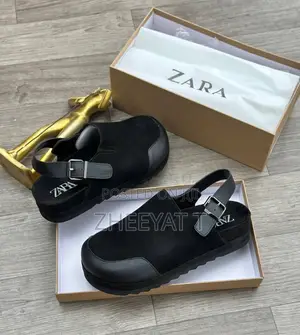 Men’s Zara Black Casual Shoes With Buckle