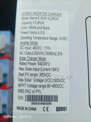 10.2kva 48volts Hybride  Inverter Sako