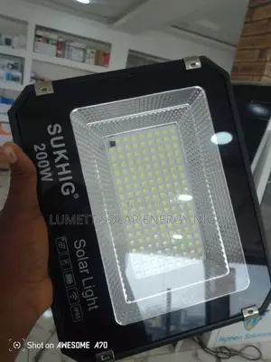 SUKHIG 200W Solar Flood Light for Homes & Businesses