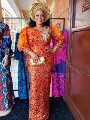 Orange Lace Dress
