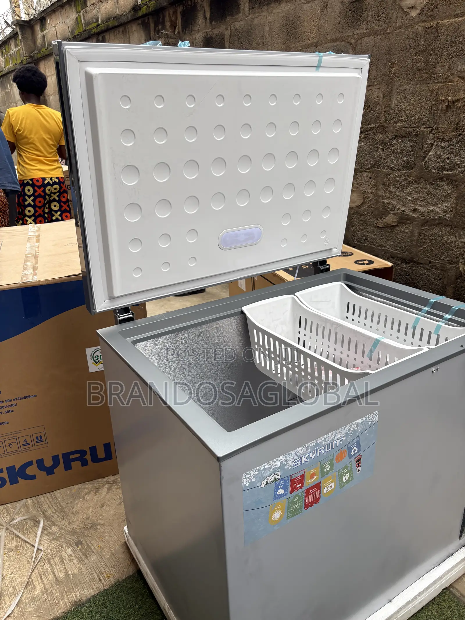 SkyRun BD-260A Chest Freezer for Grocery Storage