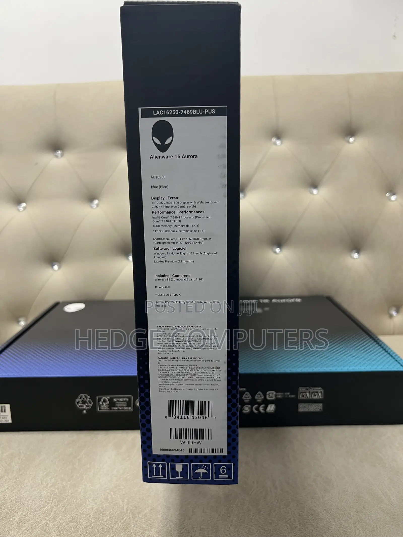 New Laptop Alienware 16 Aurora 16GB Intel Core Ultra 7 SSD 1T
