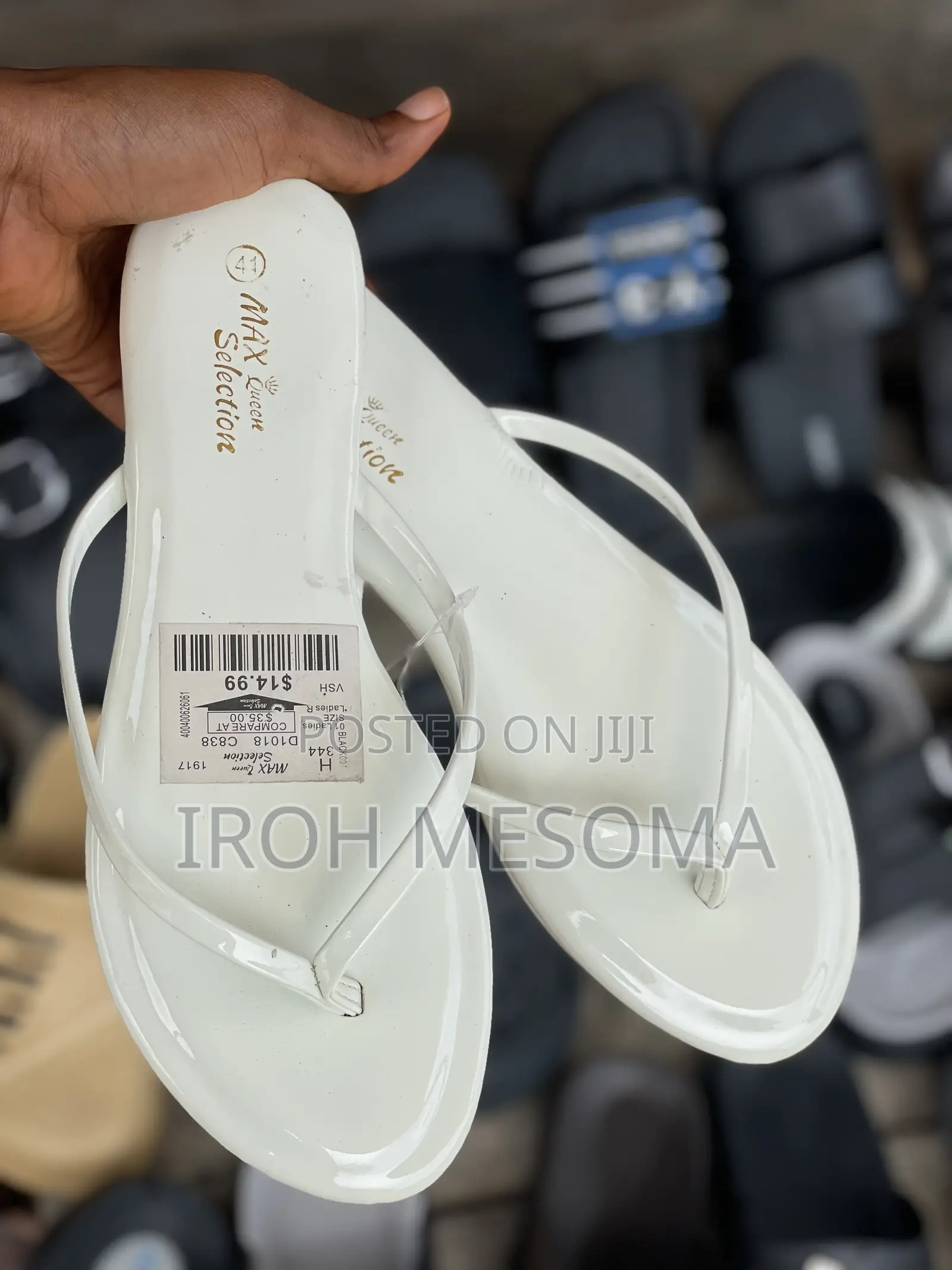 White Casual Slide