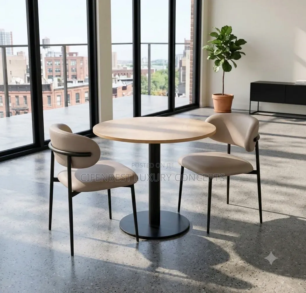 Restaurant/Dinning Round Table With Two Chairs