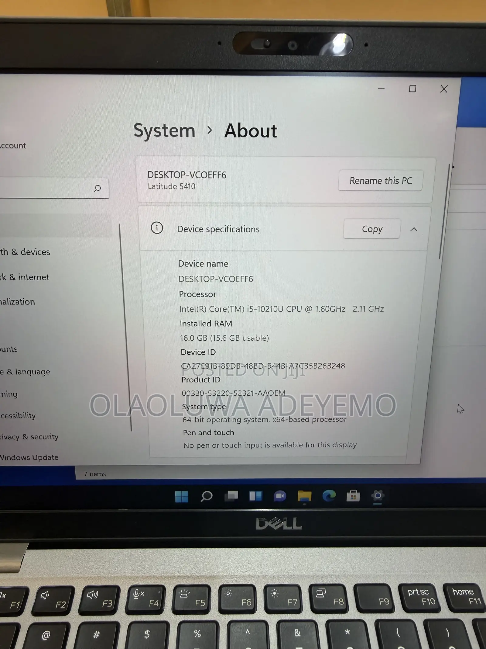 Laptop Dell Latitude 5410 16GB Intel Core i5 SSD 256GB