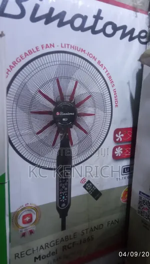 Binatone Rechargeable Standing Fan 18inch