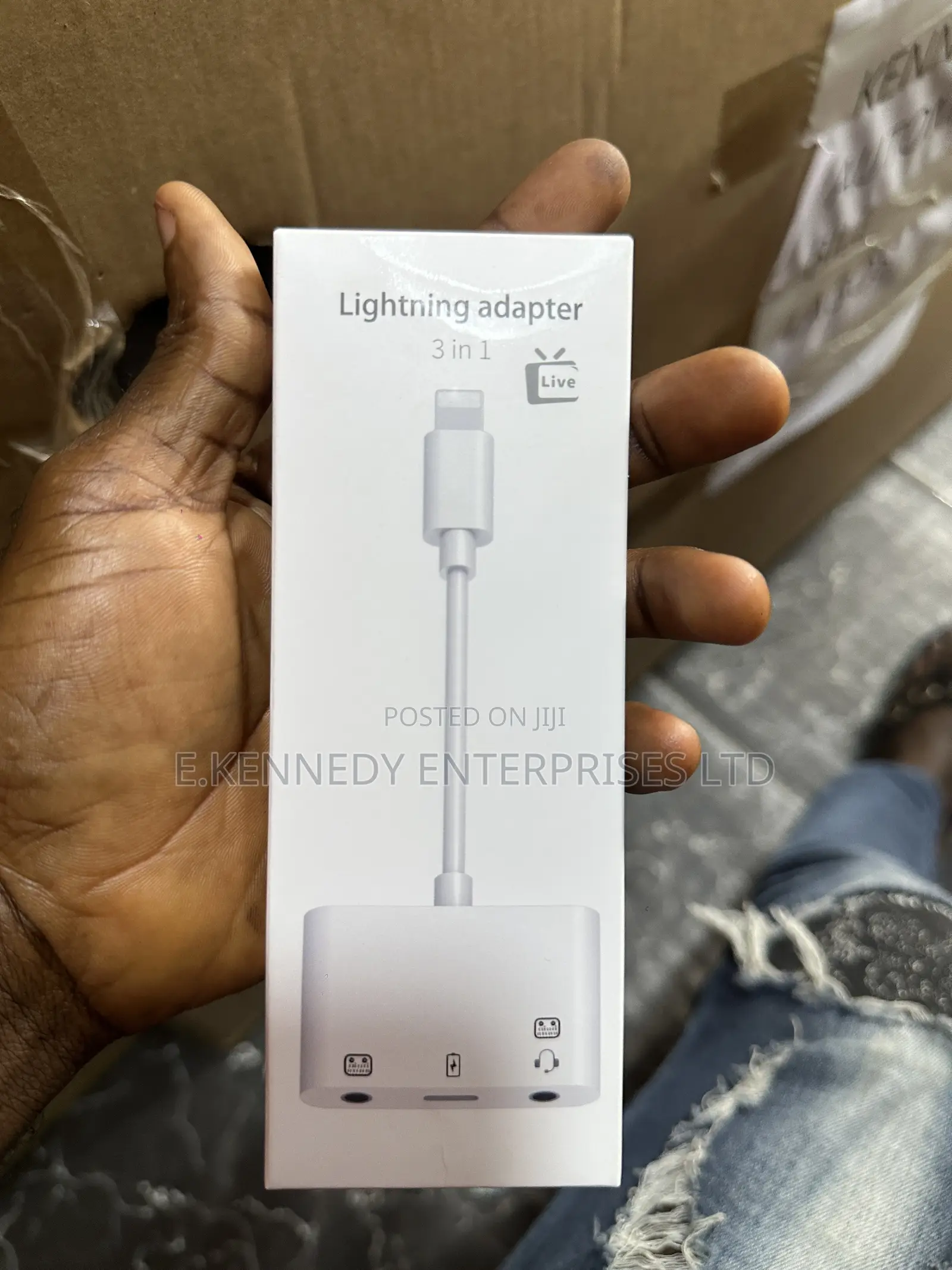 Orginal 3in1 Otg iPhone Microphone Adapter for Live-Streaming