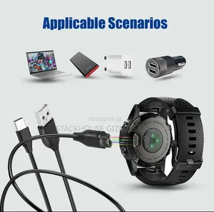 USB C 1m/3.3ft USB Charging Cable for Garmin Fenix 7 7S 7X Charger