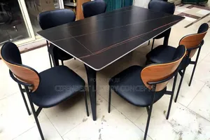 Luxury Rectangular Dinning Table With Six Chairs
