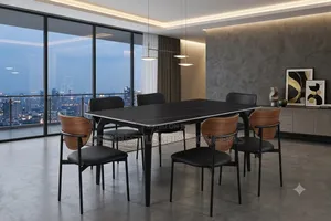 Luxury Rectangular Dinning Table With Six Chairs