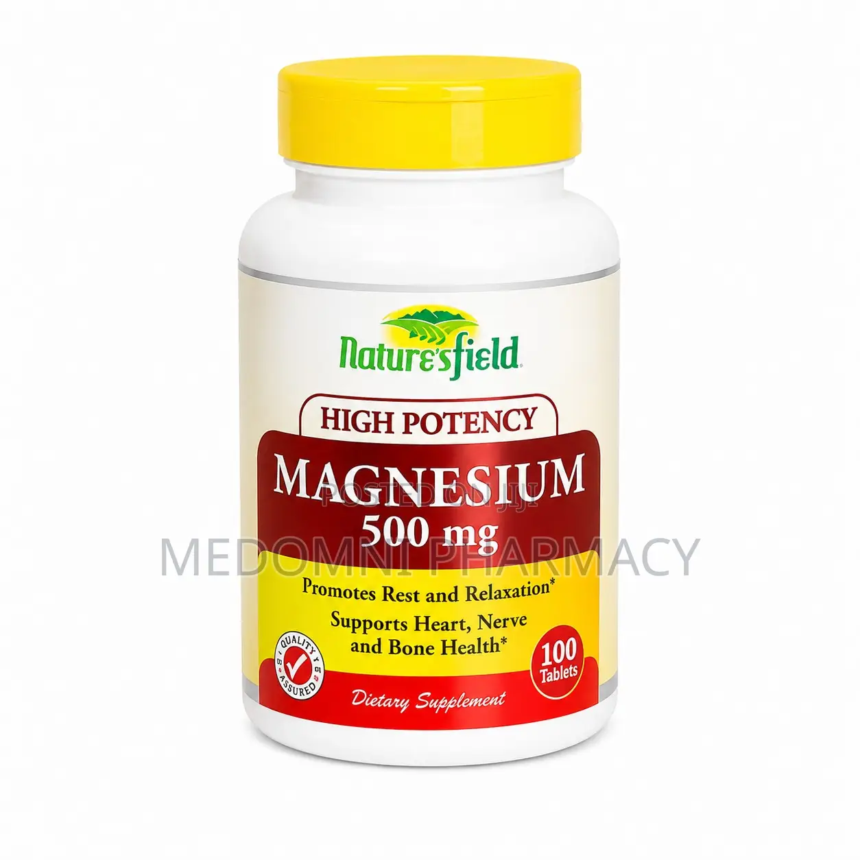 Nature's Field High Potency Magnesium 500mg - 100 Tablets