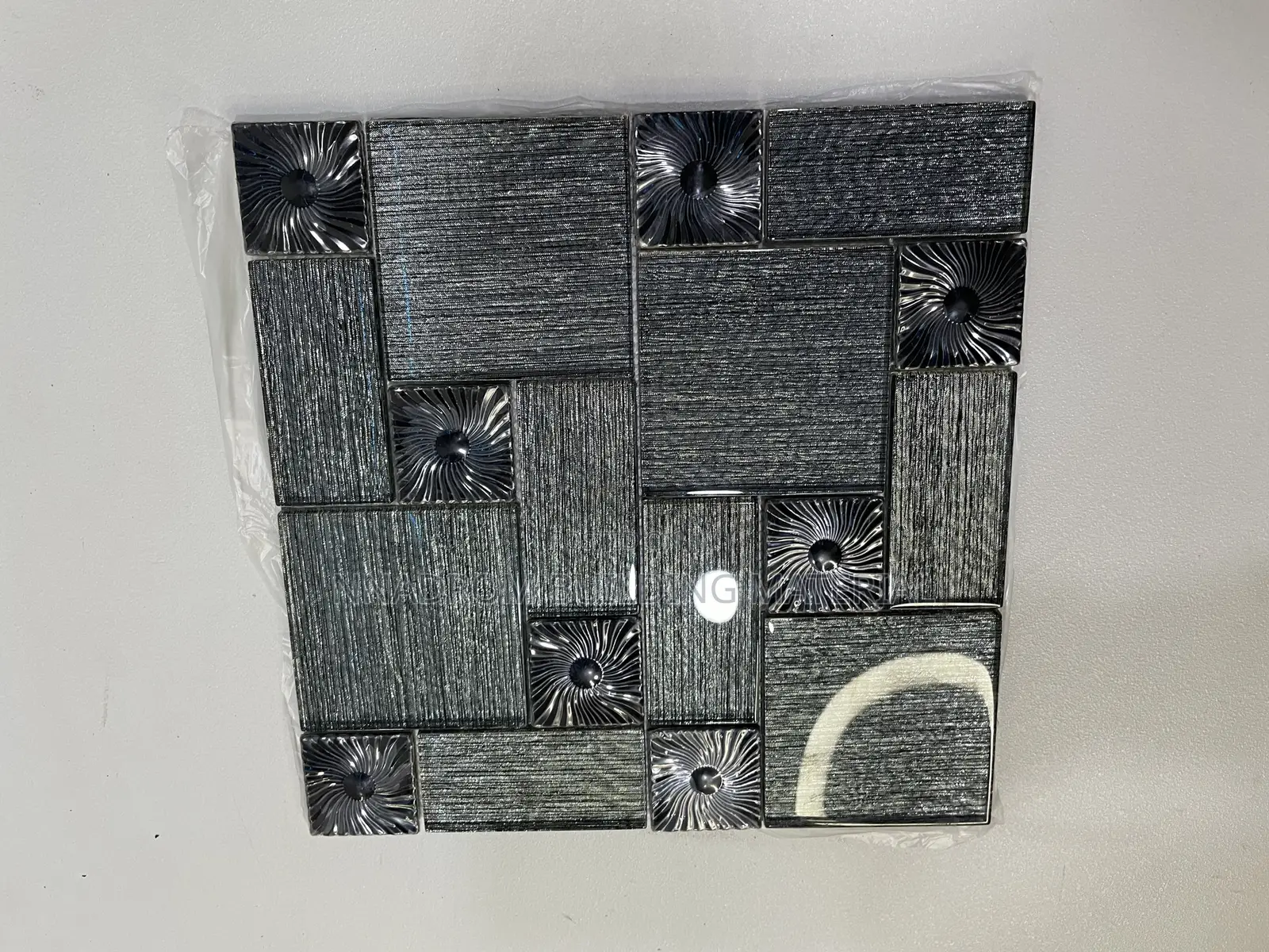 30/30 Grey Thick Glass Mosaic