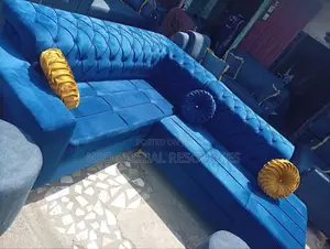 Blue Colour L Shape Sofa Well Designed