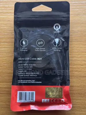 Itel M21 Micro USB Fast Charging Cable 2.1A – 1m
