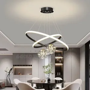 Modern LED Chandelier Pendant Light – Double Ring Luxury Design