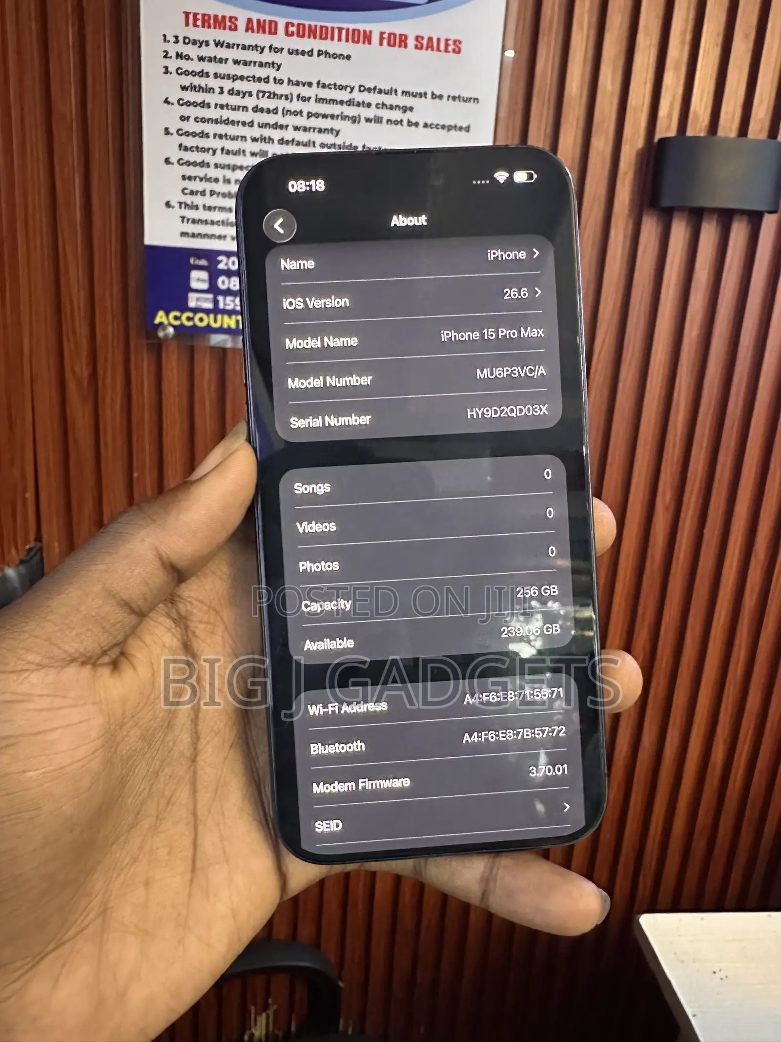 Apple iPhone 15 Pro Max 256 GB Black