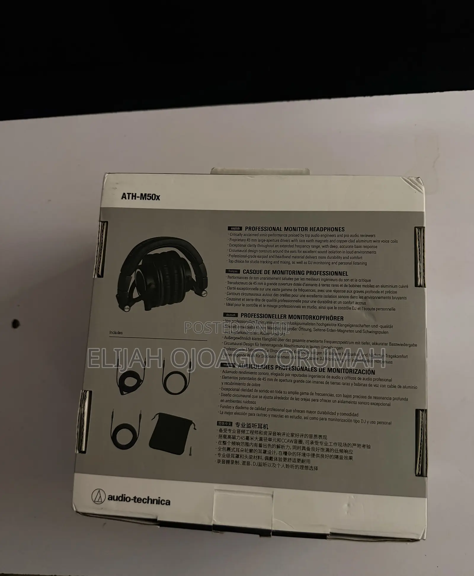 Audio-Technica ATH-M50x Professional Studio Headphones