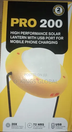 Pro 200, High Performance Solar Lantern With USB Port for Phone Charge
