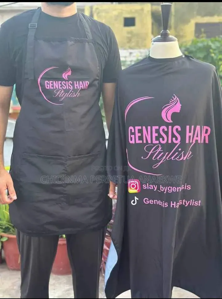 Customised Saloon Apron and Cape