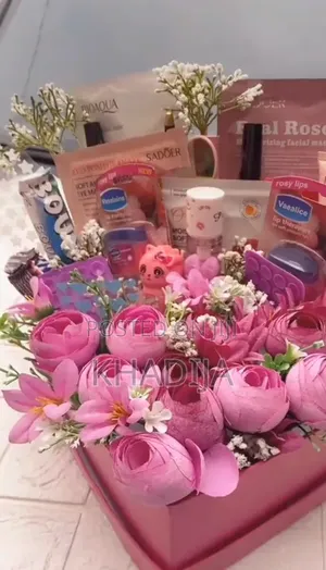 Pretty Girl Make Up Stuff and Free Flower Gift