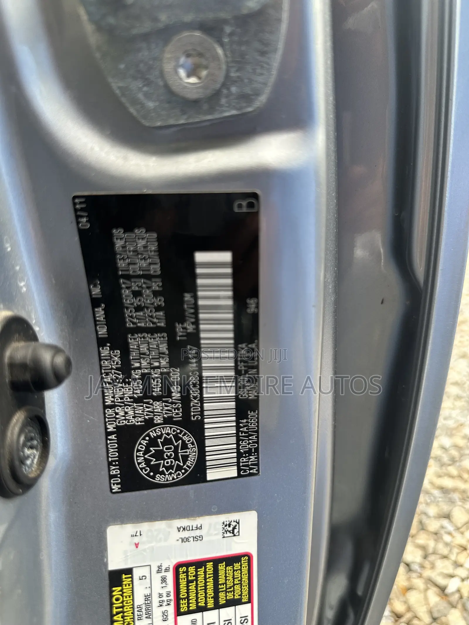 Toyota Sienna 2012 Silver